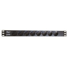 Блок распределения питания для 19" шкафов, 8 розеток Schuko DKC R519SH8