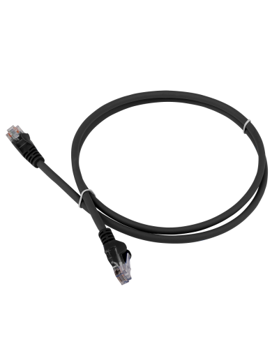Патч-корд LANMASTER LSZH UTP кат.5e, 0.3 м, черный LANMASTER LAN-PC45/U5E-0.3-BK в Сызрани Патчкорды (медные) Pintop.ru